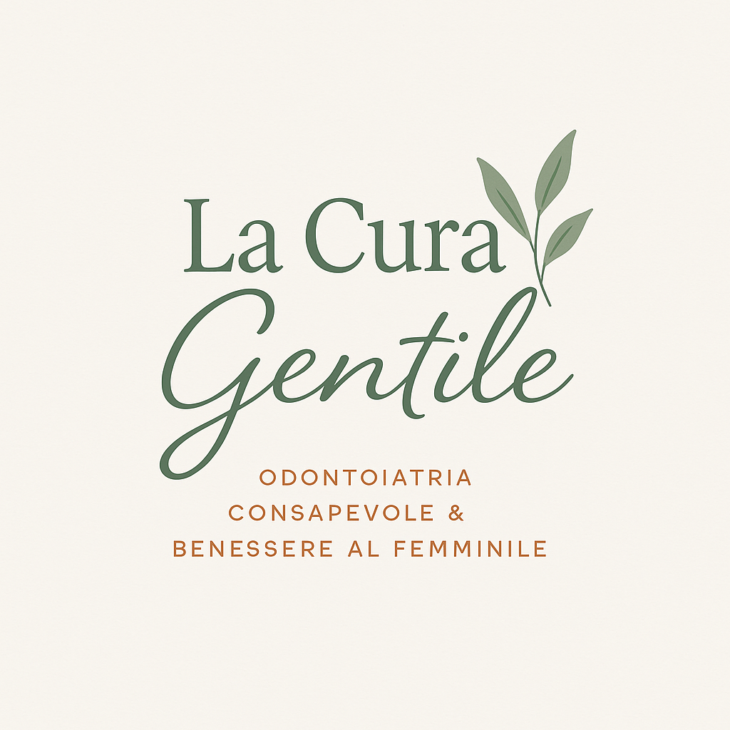 "Logo La Cura Gentile-Odontoiatria consapevole e benessere al femminile"